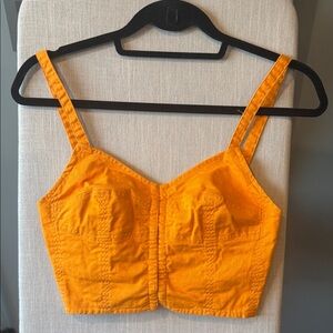Wilfred Bustier Orange Crop Top Size 2